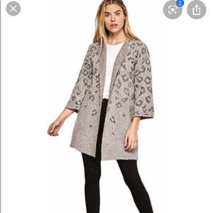 Cupcakes and Cashmere Grey Leopard Cardigan